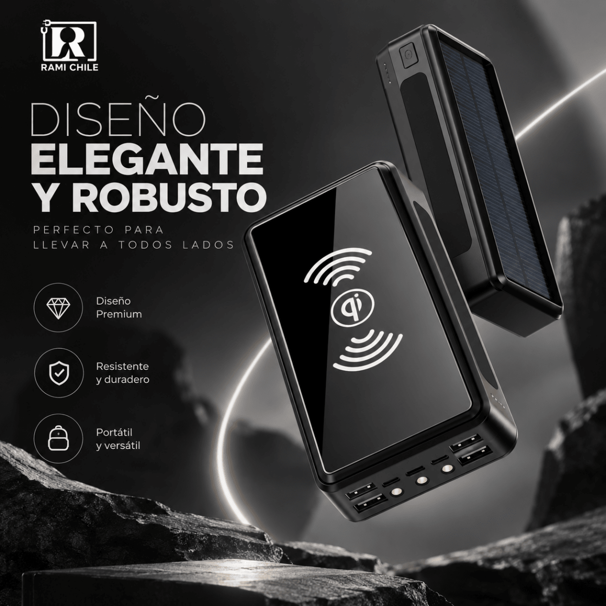 Cargador Portátil Rami® Carga Inalámbrica 30.000mAh 22.5W - Rami Chile