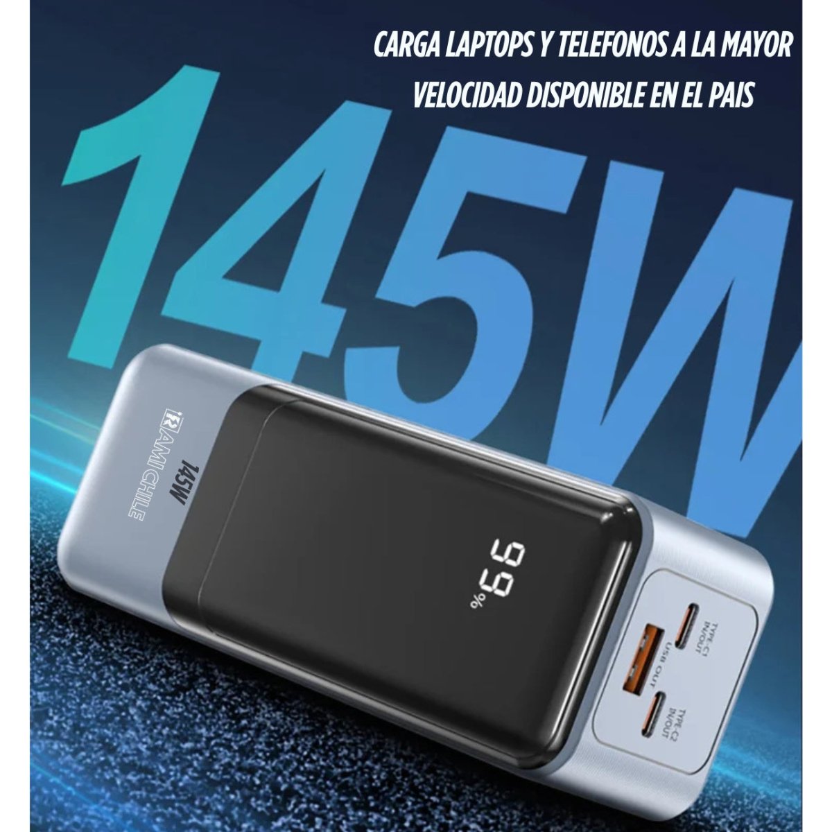 Cargador Portátil Rami Chile R2 - 145W Laptops y Notebook - Rami Chile
