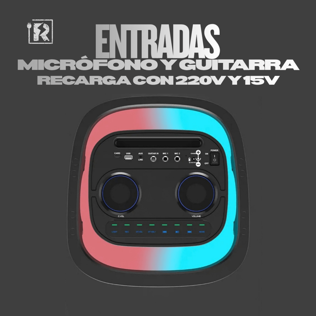 Emperador® - Parlante Bluetooth 8" * 2 LIDIMI S908AC - Rami Chile