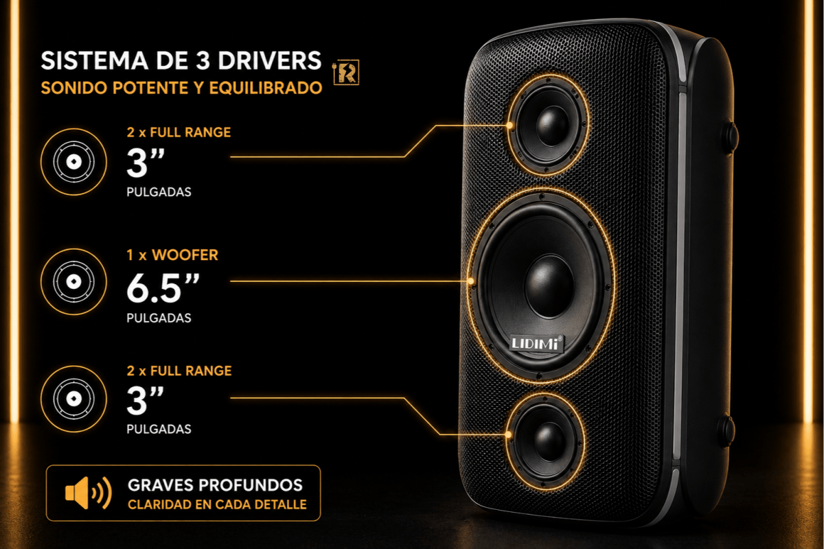 Huracán® - Parlante Bluetooth 110W - Rami Chile