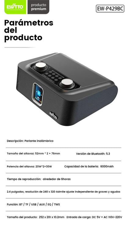 NEWEN® Parlante Bluetooth 70W Edición Limitada - Rami Chile