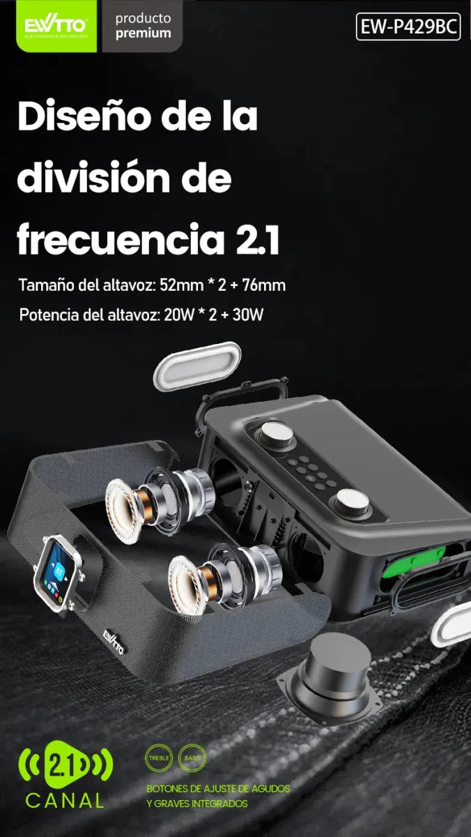 NEWEN® Parlante Bluetooth 70W Edición Limitada - Rami Chile