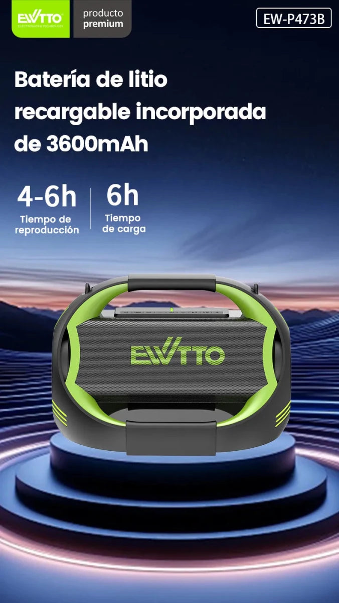 Parlante Bluetooth EWTTO Alien P473B - Rami Chile
