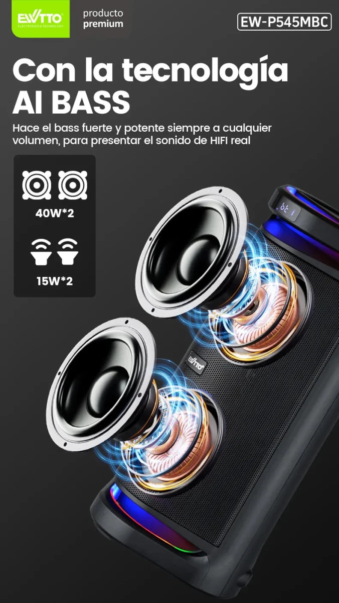 Rami® Destructor • Parlante Bluetooth 120 RMS - Rami Chile