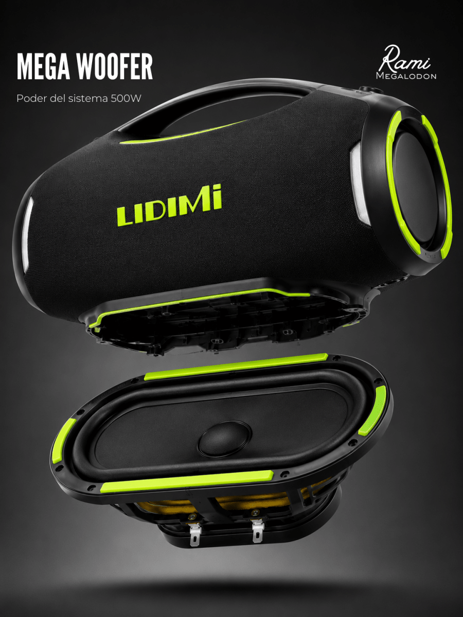 Rami® Megalodón • Parlante Bluetooth 500W - Rami Chile