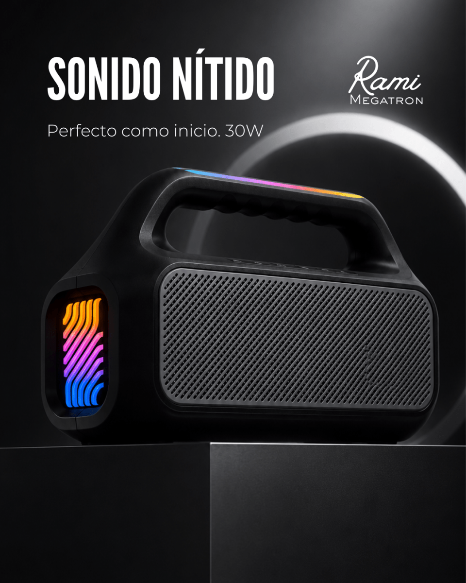 Rami Megatron - Parlante Bluetooth 30W RMS - Rami Chile