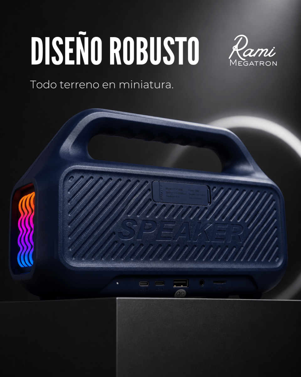 Rami Megatron - Parlante Bluetooth 30W RMS - Rami Chile