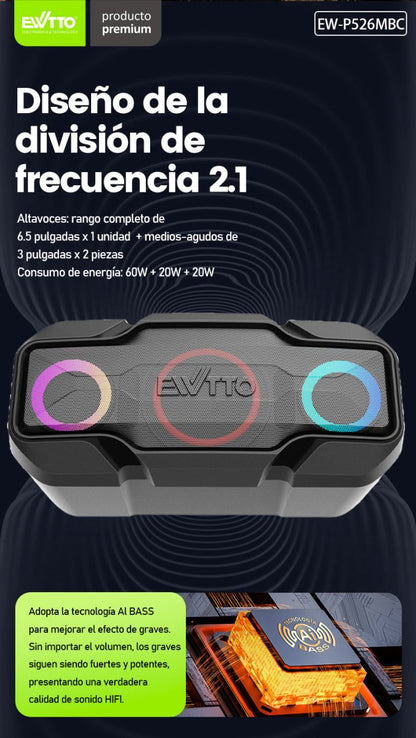 Rami® Rey Midas| Parlante Bluetooth 110W RMS - Rami Chile