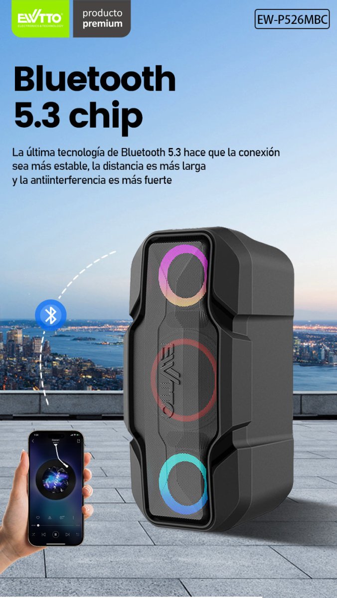 Rami® Rey Midas| Parlante Bluetooth 110W RMS - Rami Chile