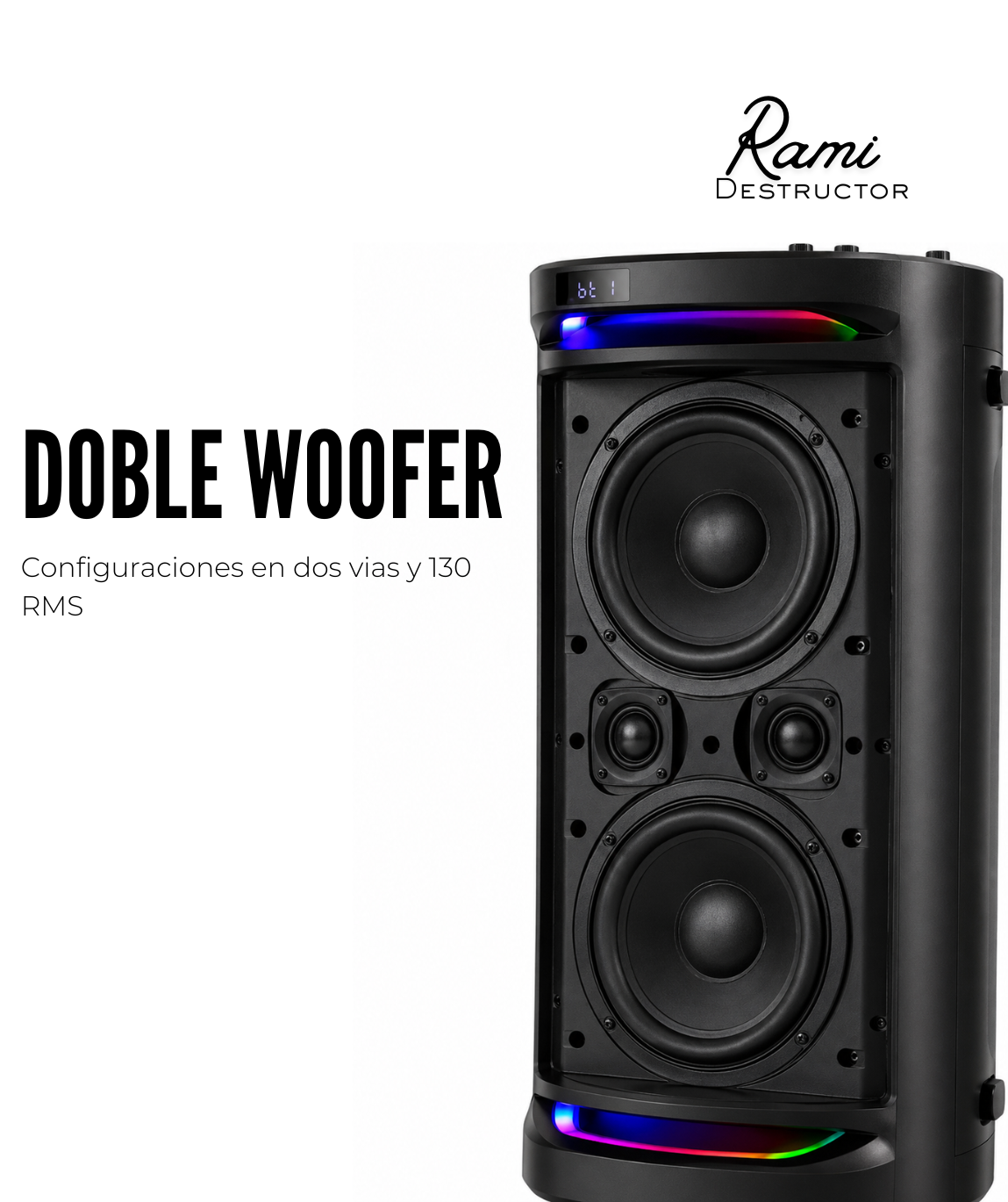 Promoción Mundialera • Parlante Destructor y Proyector Arturitu 130 RMS y 4K (150")